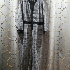 Chic Black, Blue And White Jumpsuit